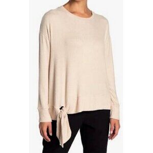 Bobeau Women's Scoop Neck Side Tie Sweater